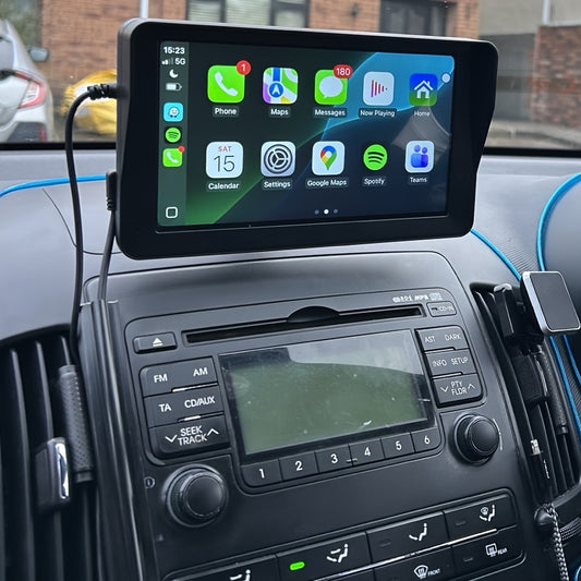 Sistem Auto Multimedia 7” cu CarPlay & Android Auto Wireless – Cameră Spate, AirPlay, FM și Control Vocal