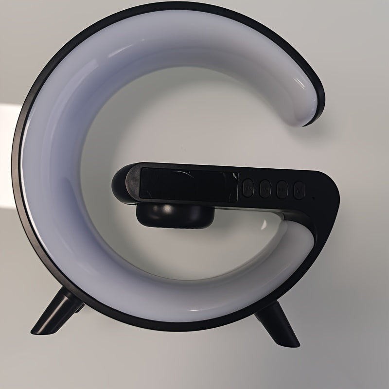 Smart Speaker Multifuncțional 4-în-1: Încărcare Wireless, Lumină RGB, Alarmă și Sunet Premium