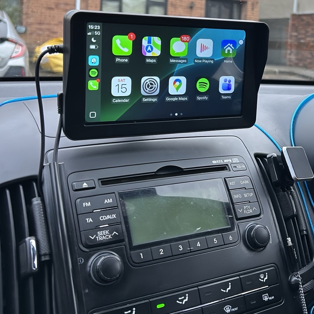 Sistem Auto Multimedia 7” cu CarPlay & Android Auto Wireless – Cameră Spate, AirPlay, FM și Control Vocal